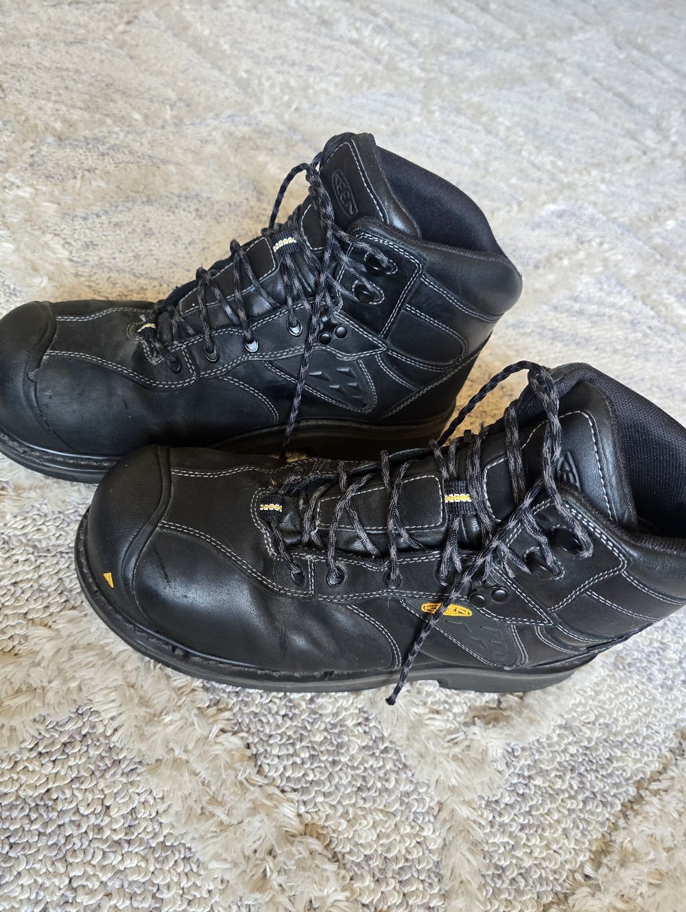 Keen Boot Mens Size 11.5 D Steel Toe Black Leather Ankle Waterproof Work Hiking